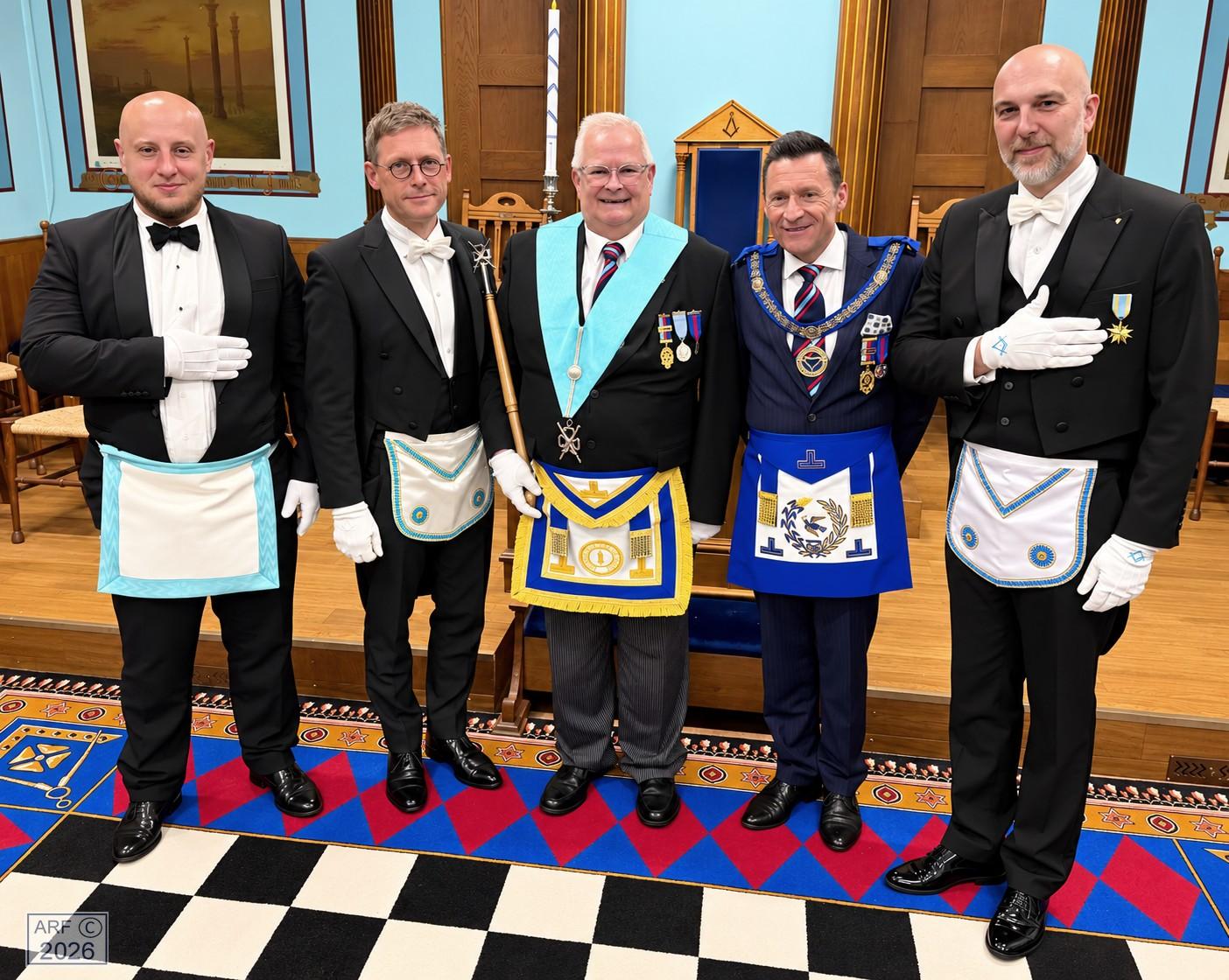 Brethren from La Flamboyant Lodge No. 37 with the DC and APGM