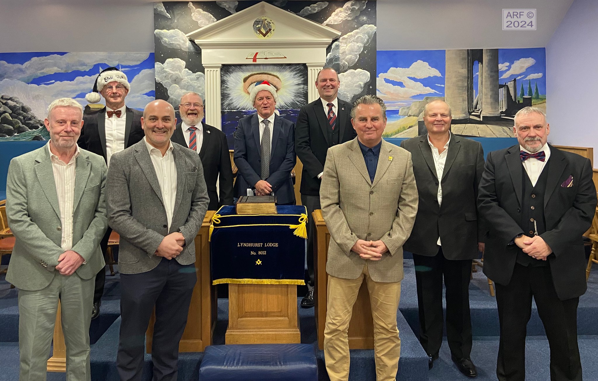Lyndhurst Lodge members, families and friends at Christmas dinner